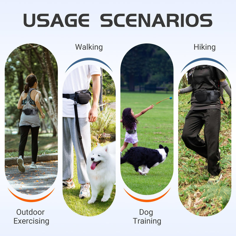 2 In 1 Dog Treat Pouch for Training, Upgrade Treat Pouch for leash with Removable Clip on Silicone Treat Bag & Built-in Poop Bag Dispenser,Waist Belt Fanny Pack for Pet Puppy Training Walking Hiking - BeesActive Australia
