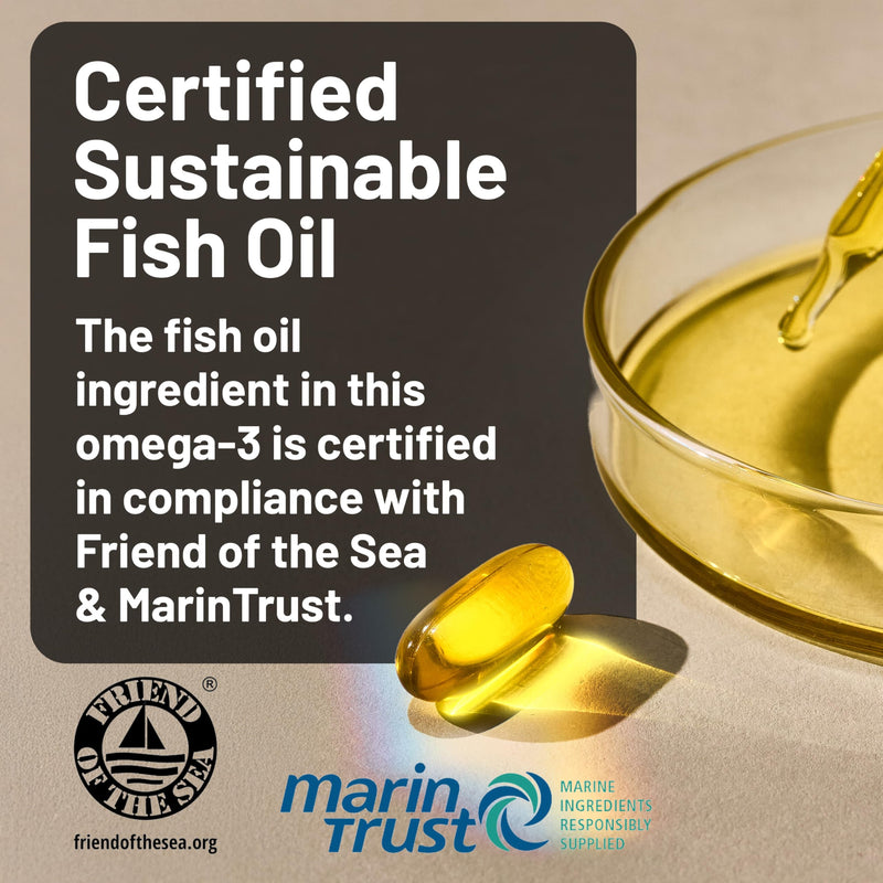 NatureWise Ultra Omega 3 Fish Oil 2200 mg – 1300 mg Omega-3 - Triglyceride Form - Lemon Flavor - Wild-Caught Fish Oil + EPA & DHA - Burpless, Non-GMO - 60 Softgels[1-Month Supply] 60 Count (Pack of 1)