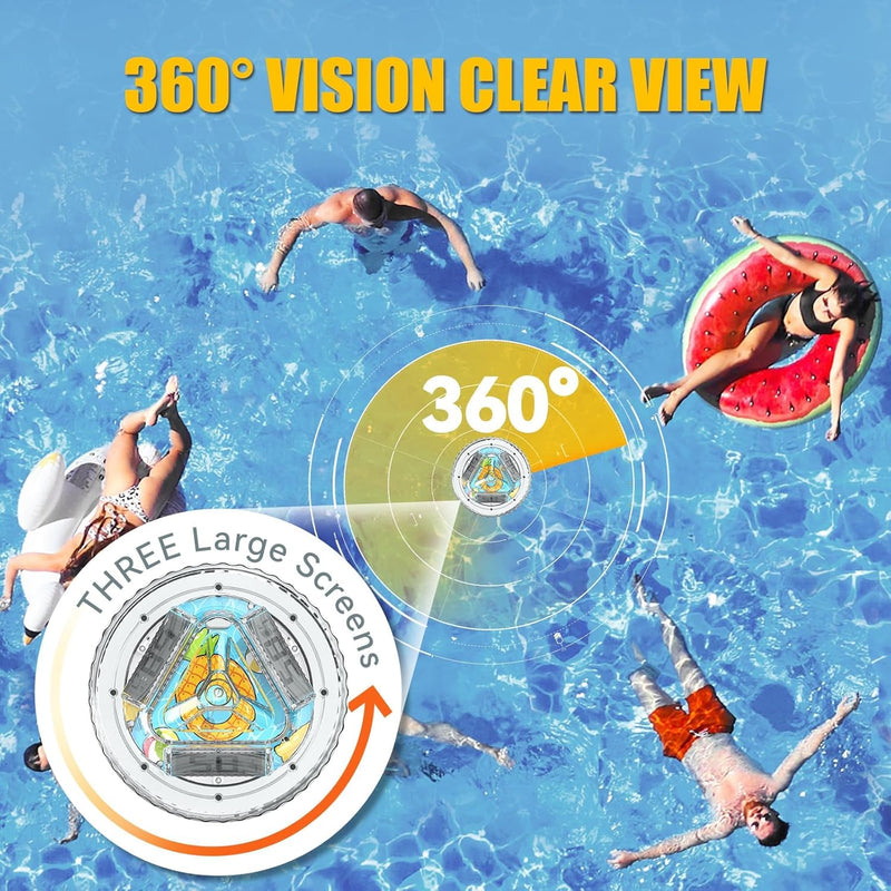 BaldrTherm Pool Thermometer Digital Floating Easy Read, Anti-Fog 360° Reading, IPX7 Water Temperature Monitor for Hot Tub/Ice Bath/Swimming Pool/SPA/Aquarium/Pond White 1pack - BeesActive Australia