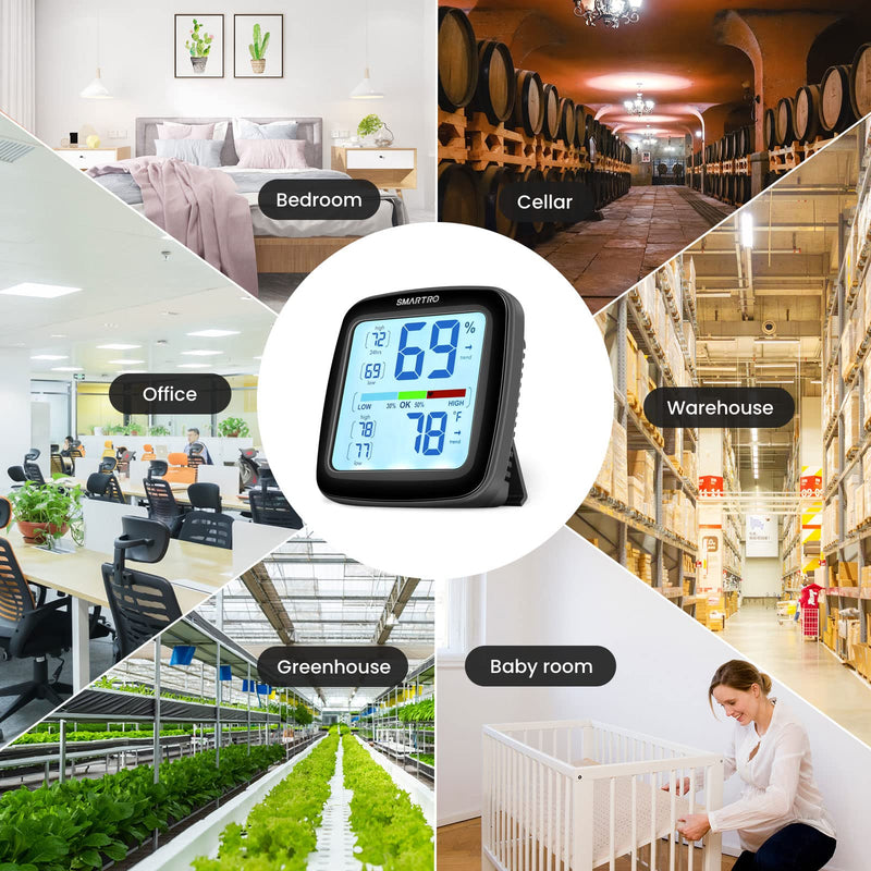 SMARTRO SC42 Professional Digital Hygrometer Indoor Thermometer Room Humidity Gauge Pro Accuracy Calibration 1