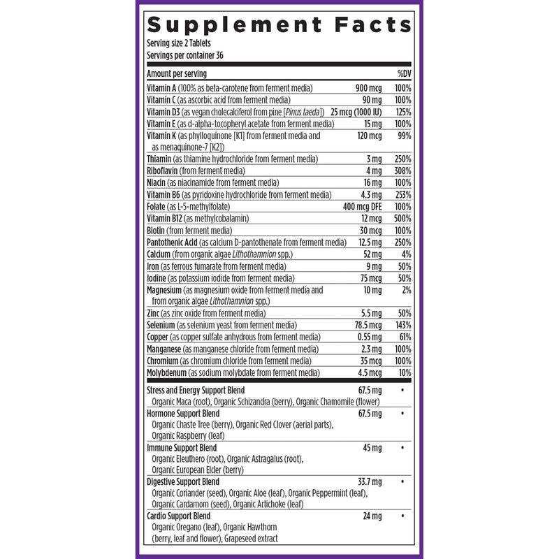 New Chapter Women's Advanced Multivitamin Formula, 120 Count | Fermented Essential Nutrients with Iron and Vitamin D3 for Stress, Bone, Immune, Beauty, and Cellular Energy Support 120 Count (Pack of 1)