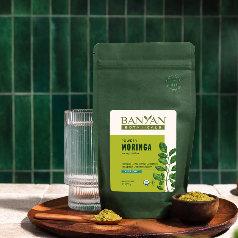 Banyan Botanicals Organic Moringa Powder – Moringa Oleifera – Superfood Powder and Natural Source of Vitamins & Minerals* – 1/2lb – Non-GMO Sustainably Sourced Vegan 1/2 Pound