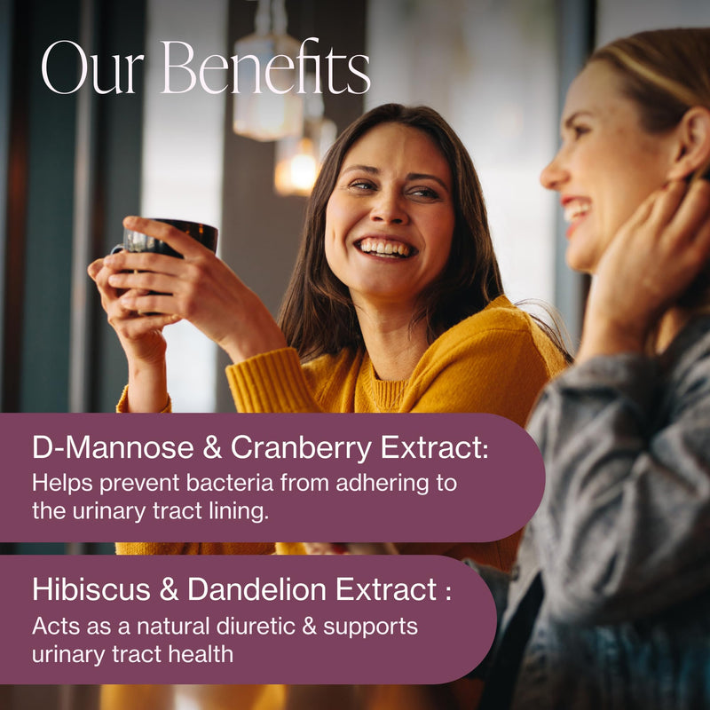 Pure D Mannose Capsules 1000mg Per Serve - Fast Acting UTI Support - Urinary Tract Cleanse & Bladder Health - Cranberry, D-Mannose, Dandelion, Hibiscus Flower - 60 Veggie Caps 1 - BeesActive Australia