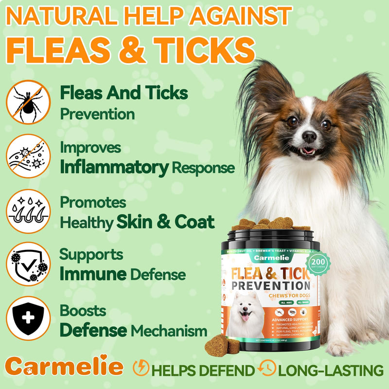 Flea and Tick Support Bundle for Dogs – Oral Flea Drops for Dogs + Flea Chews for Dogs – Natural Flea Prevention for All Breeds & Ages – Chicken Flavor and Duck Flavor