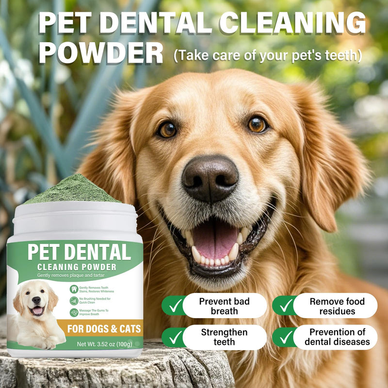 Dog Teeth Cleaning Powder, Dog Dental Powder, Dog Tooth Powder for Removing Plaque, Tartar, and Bad Breath, Dental Powder for Dogs, No Needed Brushing for Small, Medium, Large Dogs - BeesActive Australia