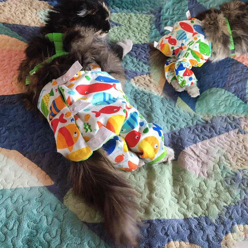 Cat Hind Leg Protection with Adjustable Elastic Rope and Buckle for Postoperative Cat Comfortable Cone Alternative No Lick Sleeve Surgery Suit Alternative