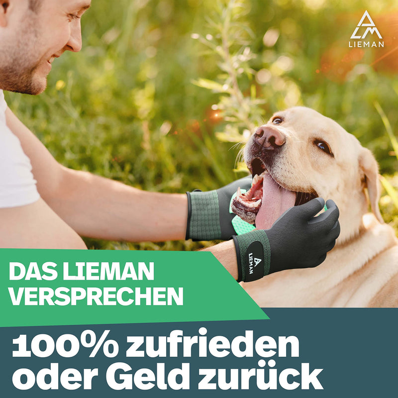 LIEMAN® Grooming Glove for Cats & Dogs - One Size - With Improved Quality - Individual Fit Thanks to Adjustable Velcro Fastener - Unique Grooming Glove (1 Pair) - BeesActive Australia