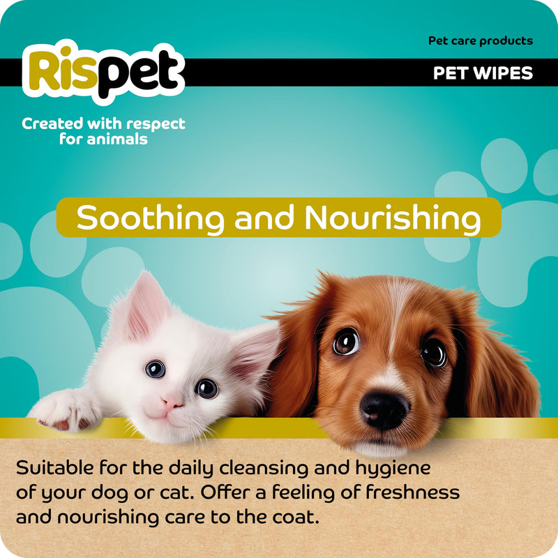 Rispet Hygienic and Cleaning Cloths XL, Coconut and Keratin, for the Fur of Dogs, Cats and Pets, 54 Cloths Coconut & Keratin (54 Cloths) - BeesActive Australia