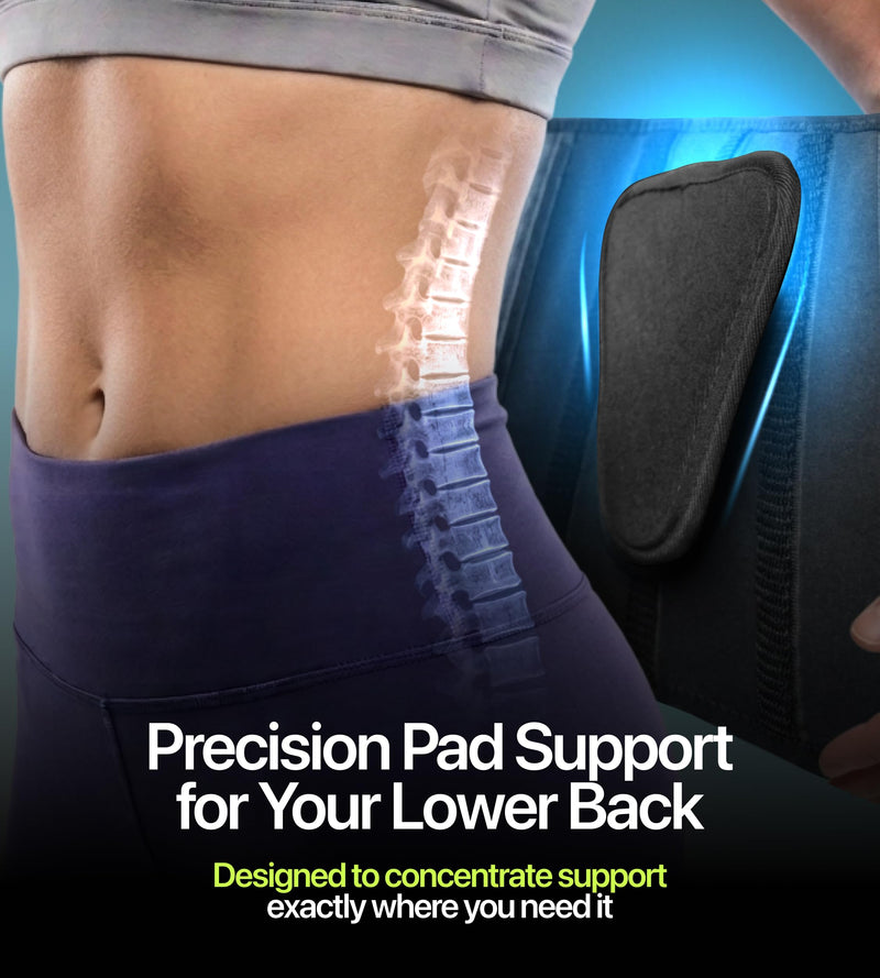 Back Brace for Lower Back Pain Relief XL, Lumbar Support Belt for Men & Women with Lumbar Pad, Ergonomic Design and Soft Breathable Material, Adaptive Fit for Herniated Disc, Sciatica, Scoliosis X-Large