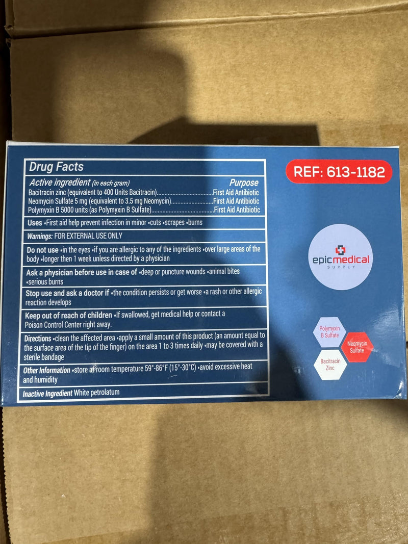 Triple Antibiotic Ointment Packets .9g 144 Per Box with Bacitracin Zinc and Neomycin Sulfate, Healing Preventative First Aid Cream for Ointment for Wounds, Burns, Cuts, Scratches - BeesActive Australia