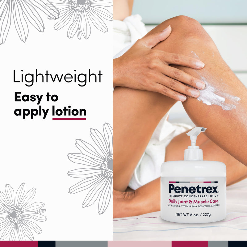 Penetrex Joint & Muscle Care Lotion – Soothing Botanical Formula with Arnica, Vitamin B6 & MSM – Lightweight Easy to Apply Lotion - Fresh Disappearing Scent - for Everyday Movement Support 8 Ounce Pump (Pack of 1) - BeesActive Australia