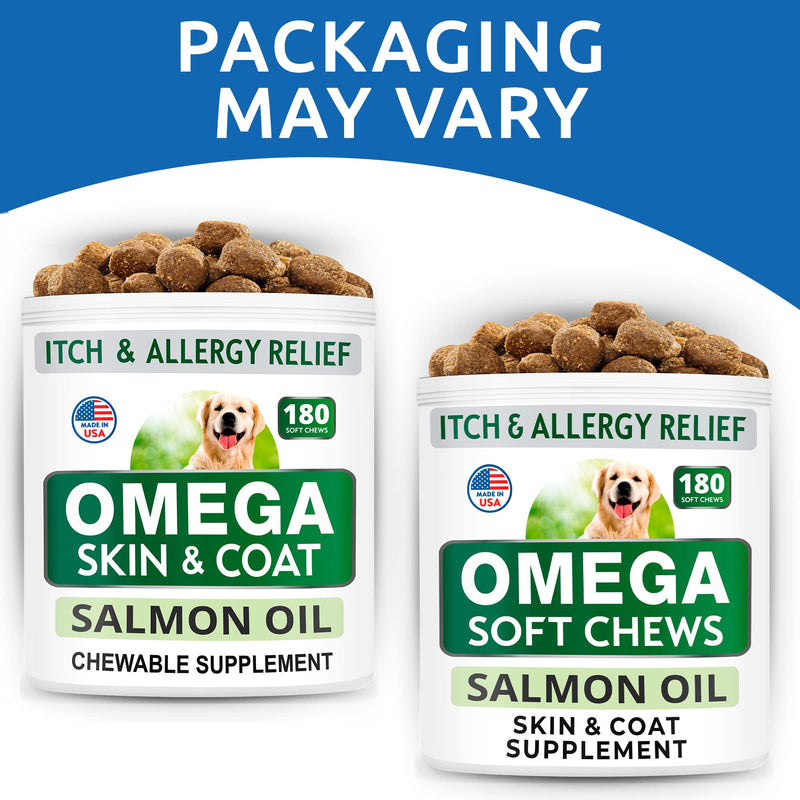 BARK&SPARK Omega 3 for Dogs - 150 Fish Oil Treats for Dogs - Skin and Coat Supplement - EPA & DHA Fatty Acids - Canine Salmon Oil - Anchovy - BeesActive Australia