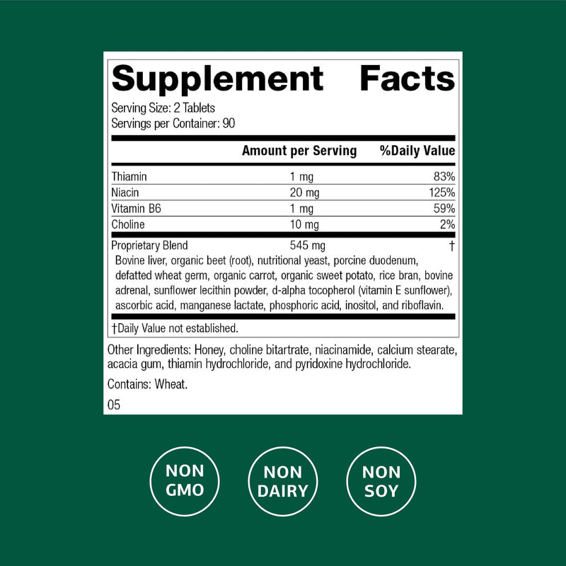 Standard Process Cataplex B, Nervous System & Heart Health, 180 Tablets | Nervous System and Heart Health Supplement, Contains B Vitamins for Energy Support, Supports Energy Metabolism 180 Count (Pack of 1)