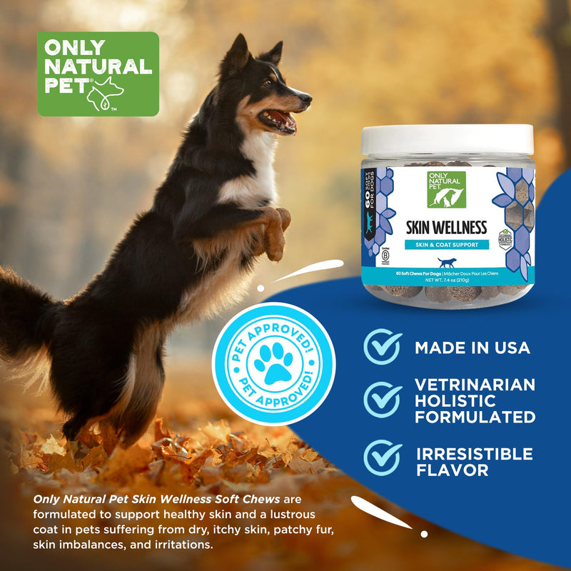 Only Natural Pet Skin Wellness Soft Chew 60 Count Bacon Soft Chews - PawsPlanet Australia