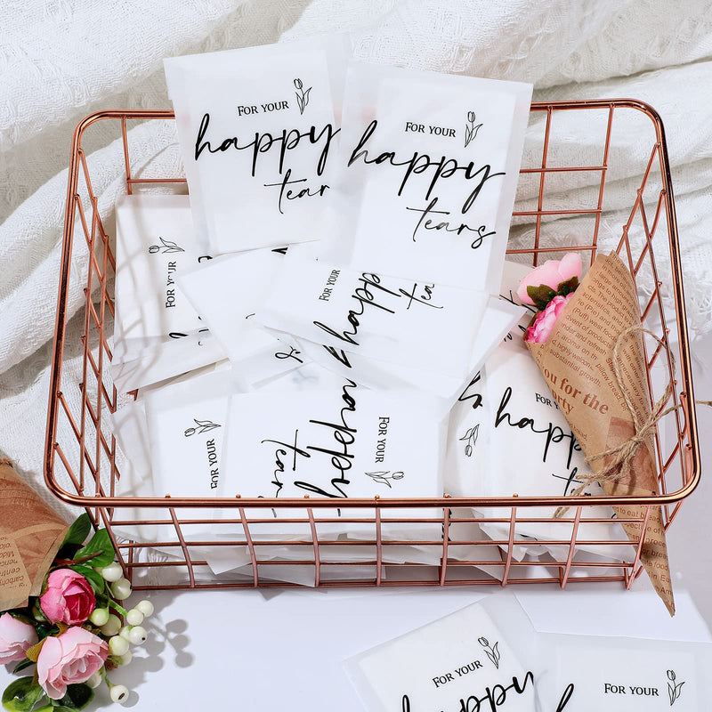 Happy Tears Tissue Packs for Wedding 3 Ply Wedding Tissues for Guests Travel Size Bulk Individual Facial Wedding Tissues Welcome Bag Stuffers Gift Bride and Groom Mother Daughter (30 Pack) 30 - BeesActive Australia
