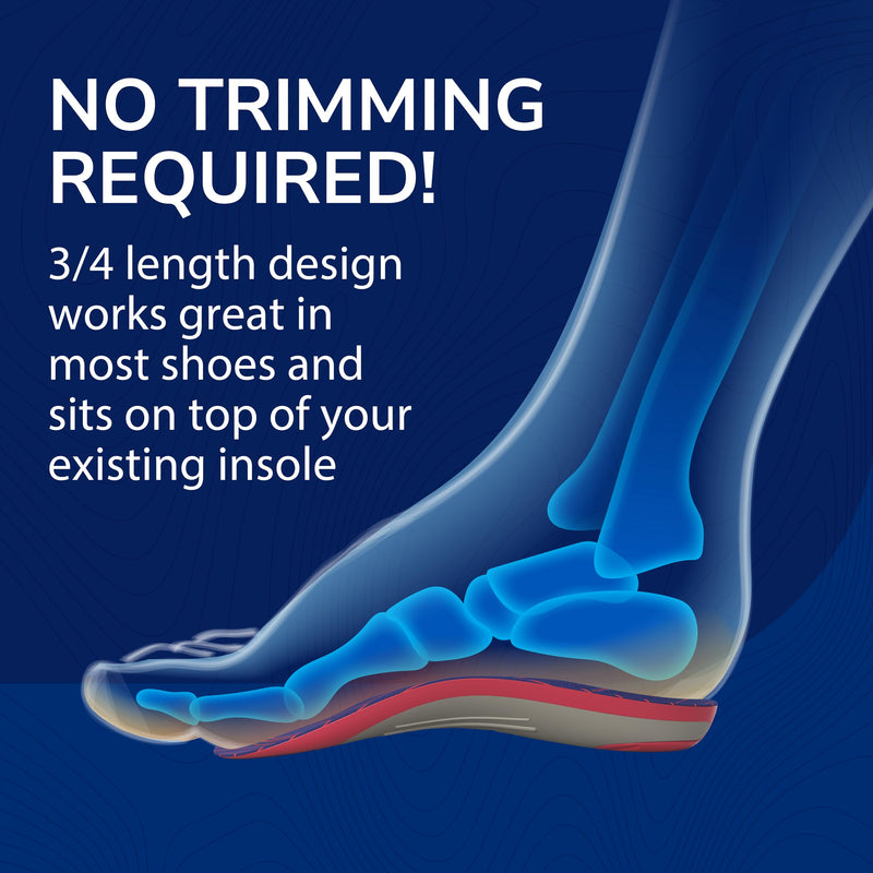 Dr. Scholl’s Custom Fit Orthotics 3/4 Length Arch Support Shoe Inserts - Plantar Fasciitis Relief Insoles for Men and Women, Immediate All-Day Total Lower Body Pain Relief, FSA HSA Eligible, CF440 - BeesActive Australia