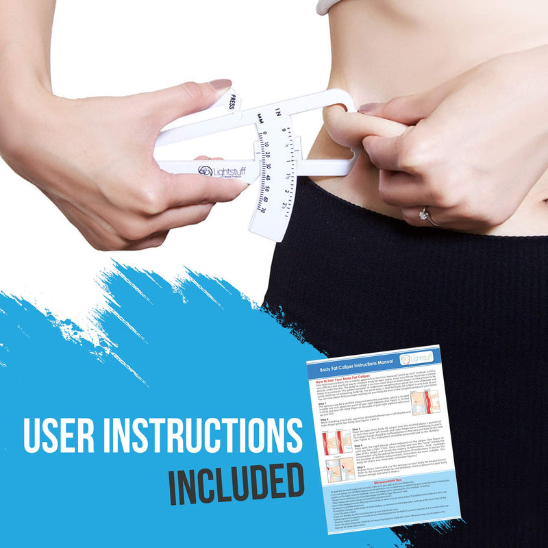 Basic Body Health Tools - Fat Caliper Plus Body Tape Measure - Check Your Fat Percentage and Body Measurements At Home without Anyone's Help - Body Fat Charts and Instructions Included - BeesActive Australia