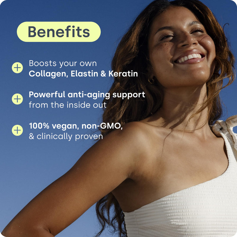 Biosil Collagen Booster Supplement - 60 Vegan Capsules - Patented ch-OSA Activator for Skin, Hair, Nails & Joints - Supports Natural Production - 30-Day Supply 60 Liquid Capsules (Pack of 1)
