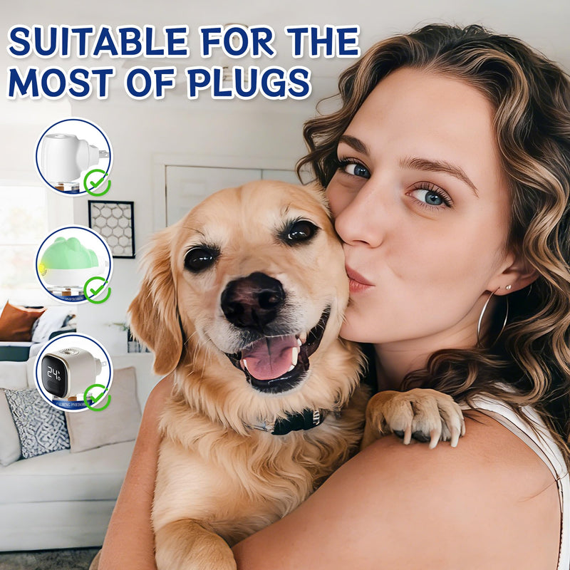 6 Pack Dog Calming Pheromone Diffuser Refills, Relief Anxiety, Storm Stress & Indoor Behavior Support, 180 Day Long Lasting Refill, Natural Odorless Safe Formula