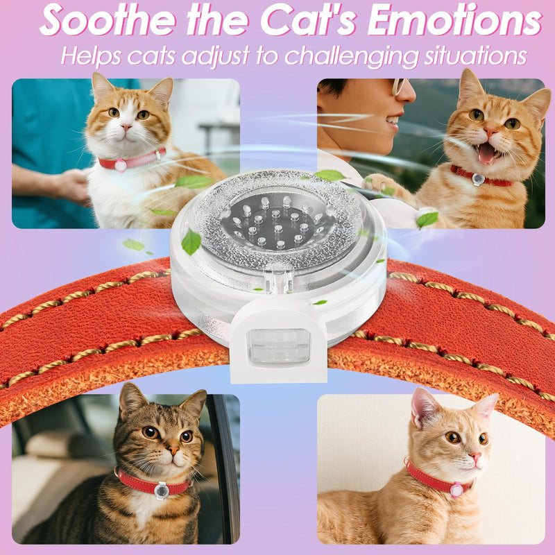Cat Pheromone Calming Diffuser 2-Pack, Naturally Reduces Anxiety and Stress, Fits Pet Collars, Relieves Aggression and Tension(Pheromones and Refills not Included) (White+White) White+White