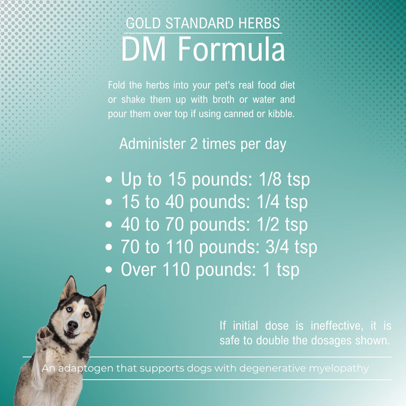 DM Formula Degenerative Myelopathy Relief for Dogs by Gold Standard Herbs, All Natural Granular Herbal Extract, 85 gram Powder - PawsPlanet Australia