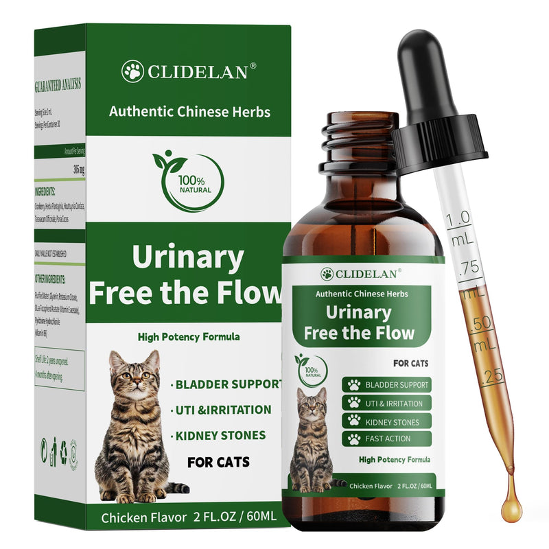 Cat Bladder Treatment for Stones & Crystals, Kidney Stones Dissolver for Cat - Urinary Tract Infection Treatment for Kidney and Bladder Stones, Herbal CatUTI Remedy for Stone Relief & Prevention