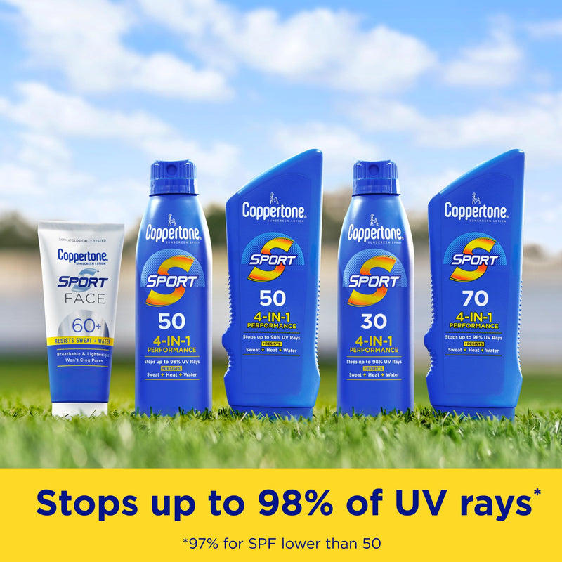 Coppertone SPORT Sunscreen Lotion Broad Spectrum SPF 50 (7 Fluid Ounce) (Packaging may vary) 7 Fl Oz (Pack of 1) - BeesActive Australia