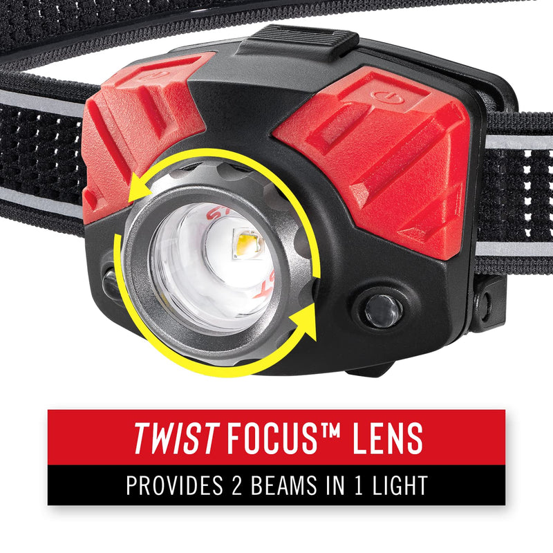 COAST® FL75R Rechargeable 530 Lumen Dual Color TWIST FOCUS™ LED Headlamp, Black - BeesActive Australia