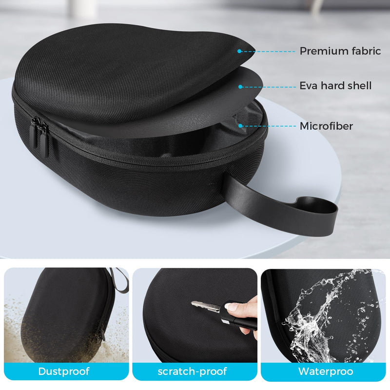 CoBak Hard Carrying Case for Vision Pro - Compact design, Multiple Compartments for Apple VR Headset and Accessories, Travel with Protection, Black - BeesActive Australia