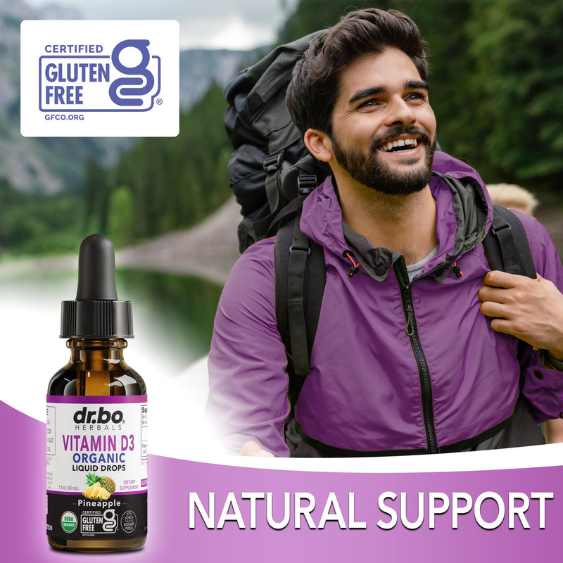 Vitamin D3 Liquid Drops Organic - Vegan VIT D Liquid Vitamin D for Adults & Kids Oil 4000 IU Vegan Organic D3 Drops Sublingual Supplement - Immune & Bone Health VIT Supplements, Non-GMO 30 Servings