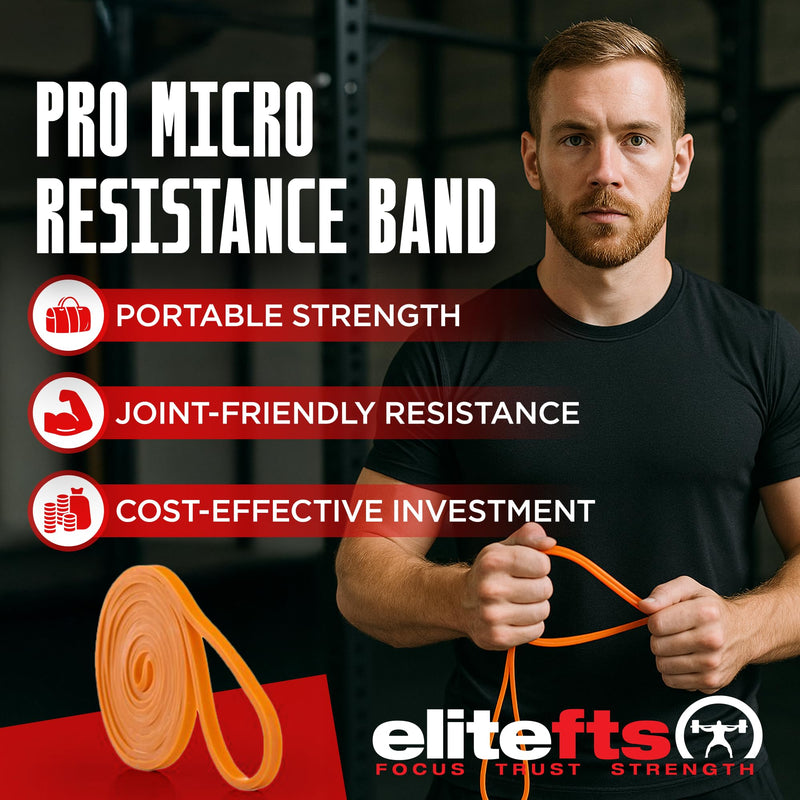 EliteFTS Pro Resistance Band - Boost Core Stability and Flexibility with This Portable, Joint-Friendly Tool Pair PRO MICRO RESISTANCE BAND