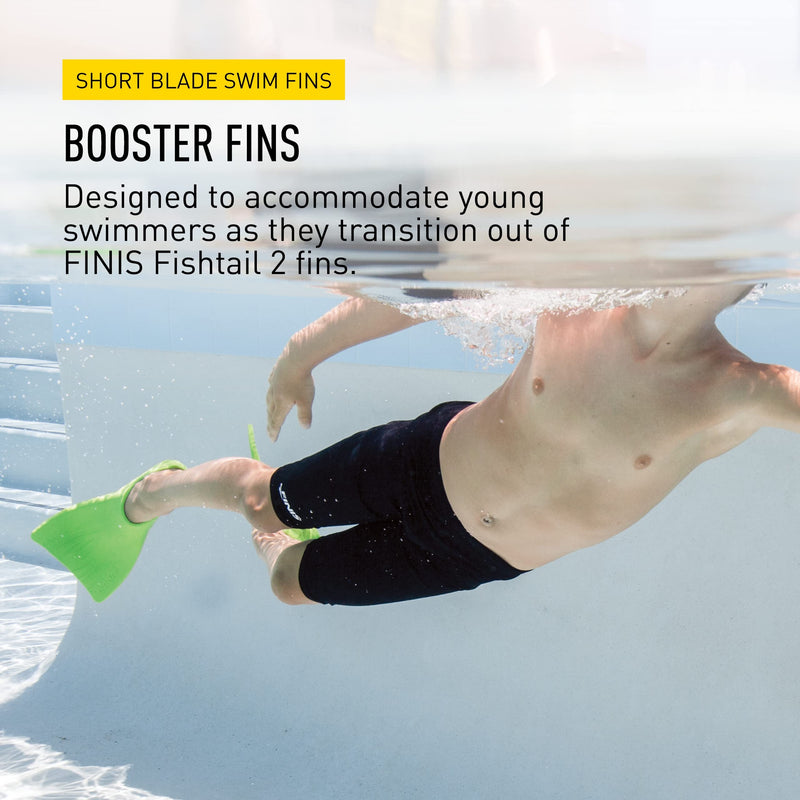 Finis Booster Kids Swim Fins Green (Jr 8-11)