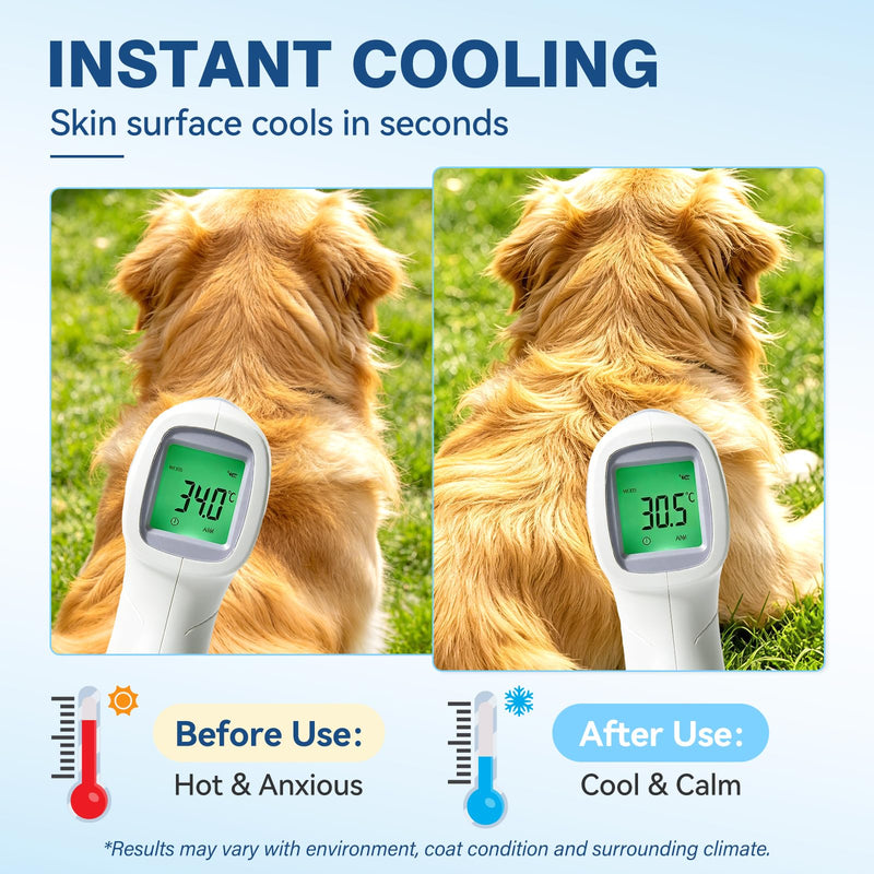 Dog Cooling Spray 160ml – Fast Refreshing Mist for Summer at Home & in The Car, with Menthol, Aloe Vera & Oat, Ideal for Brachycephalic, Double-Coated & Senior Dogs