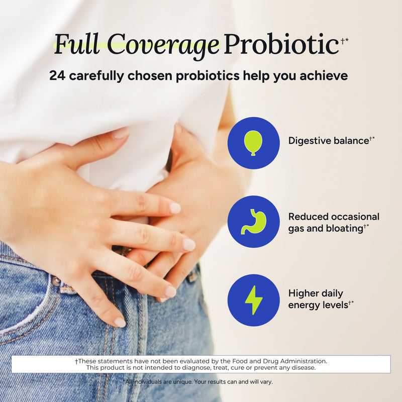 Gundry MD® 24 Strain Probiotic, 30 Billion CFU, 30 Capsules | Gut Health Support & Digestive Balance, Reduced Gas & Bloating, Lactobacillus and Bifidobacterium, 1 Daily Capsule