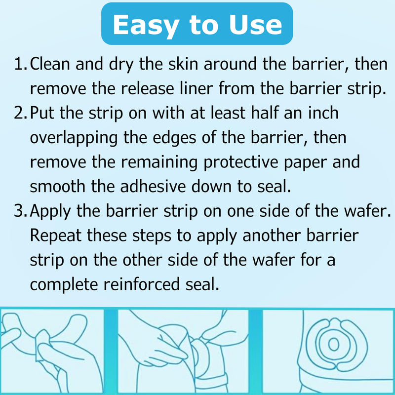 40PCS Ostomy Barrier Strips, Medical Hydrocolloid Ostomy Supplies, Elastic Barrier Strips, Waterproof Leak-Free Skin Adhesive Tapes for Stoma Care - BeesActive Australia