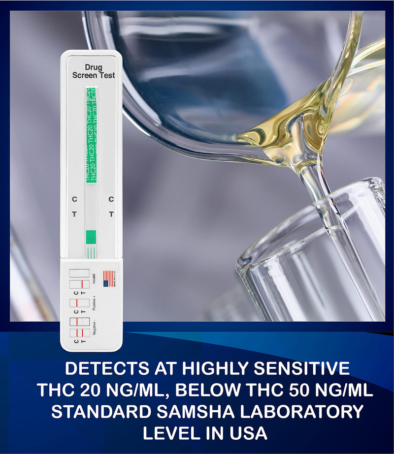 5 Pack - DrugExam Highly Sensitive Marijuana THC 20 ng/mL Single Panel Drug Test Kit - Marijuana Drug Test with 20 ng/mL Cutoff Level for Detecting Any Form of THC in Urine up to 45 Days (5) 5 - BeesActive Australia