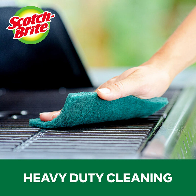 Scotch-Brite Heavy Duty Scour Pads, Great For The Kitchen, Garage and Outdoors, 3 Pads - BeesActive Australia