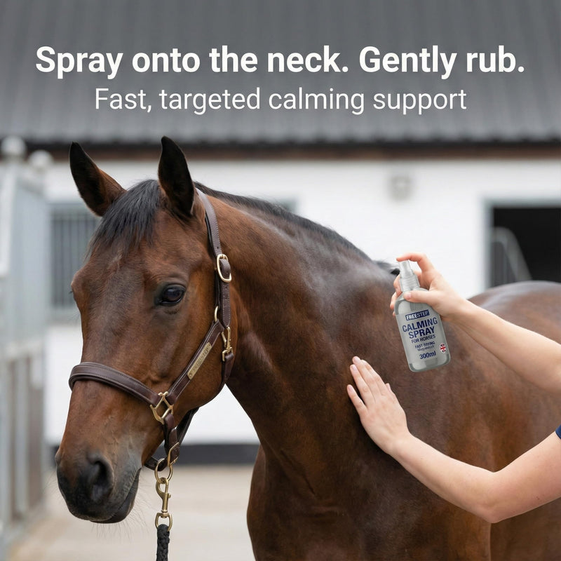 Calming Spray for Horses – Fast-Acting Horse Calmer with Magnesium for Anxiety, Stress & Spooking | Natural Focus & Relaxation Support | Non-Drowsy & Competition Safe | Instant Calming 300 ml (Pack of 1)