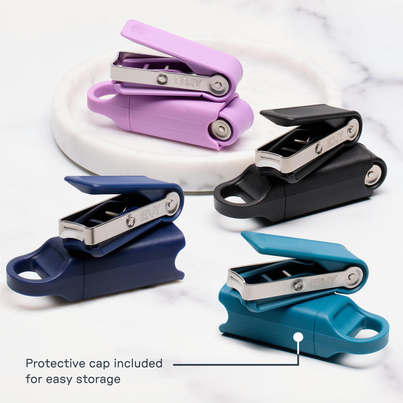 EDJY Fingernail Cutter - Precision Stainless Steel Nail Cutter for Fingernails | Sharp Blade, Ergonomic Design, Durable & Rust-Resistant | Ideal for Men and Women | Black | 2-Pack Black (2-pack)