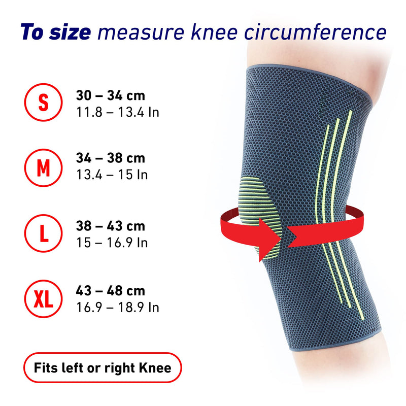 Neo-G Knee Compression Sleeve for Sports - Breathable, Lightweight, Elastic Knee Sleeve for running, Compression Knee Sleeve for knee pain, Meniscus Tear, Sprains, Strains, Injury Recovery - L Large: 15.0 - 16.9 IN - BeesActive Australia