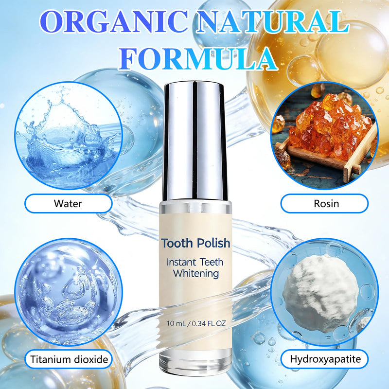 2PCS Tooth Paint, Tooth Polish,Instant White Tooth Paint,Natural Teeth Whitening Paint,Portable Oral Care,Safe Formula & Long-Lasting Results