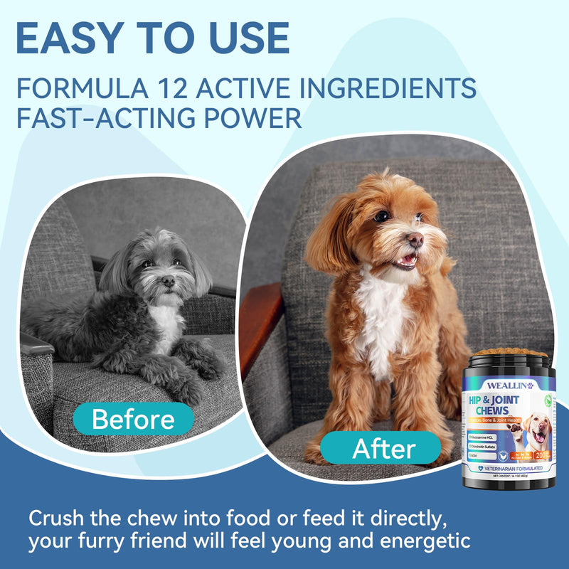 WEALLIN Dog Vitamins & Joint Supplement for Dogs