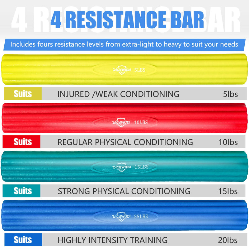 Flex Therapy Bar and Grip Strength Trainers Set, Physical Therapy & Resistance Bar for Golfers Elbow,Tendinitis,Wrist,Forearms Pain, Improve Grip Strength and Relieve Pain 13pcs ‚ÄéGreen sets