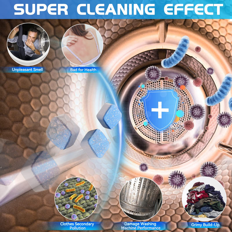 Washing Machine Cleaner, 32 Tablets Washer Machine Cleaner Household Supplies, Deep Cleaning Tablets for Front Loader, Top Load Washer and HE - BeesActive Australia