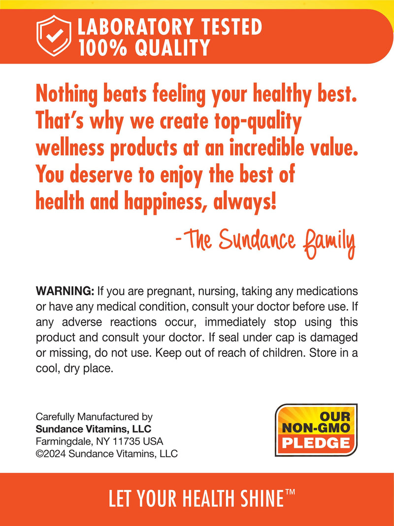 Sundance Vitamin B-2 | 100mg | 100 Capsules | Essential Vitamin Supplement | Non-GMO and Gluten Free Formula