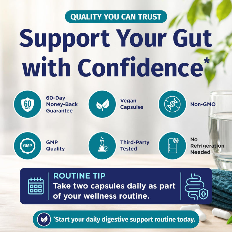 1 Body Probiotic 60 Billion with Prebiotics & Enzymes, 60 Vegan Caps | When Your Gut Feels Good, Everything Feels Better. Supports digestive balance and everyday wellness.* Digestive Probiotics
