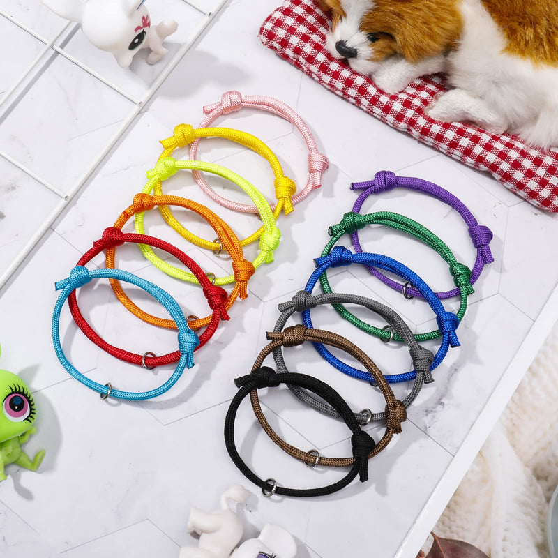 tonyg-p Pack of 12 Puppy ID Collars Puppy Collars Adjustable Soft Puppy Collars with Jump Rings for Newborn Puppies Kittens, 12-20cm - BeesActive Australia