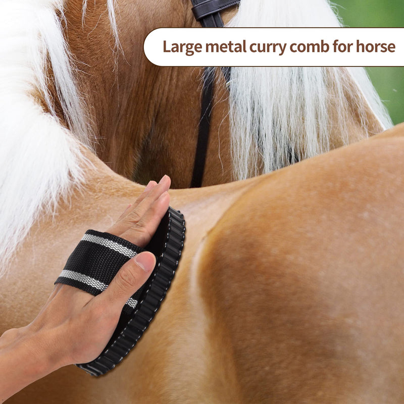 Curry Comb for Horses - Metal Horse Brushes for Grooming Dog Bath Brush Shedding Pets - BeesActive Australia