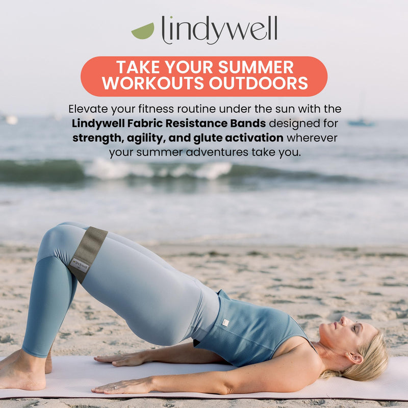 Lindywell Fabric & Exercise Bands for Women & Men - Resistance Bands for Working Out, Including Glute Activation, Strength Training, Physical Therapy - Durable, Non-Slip & Perfect for Home Or Gym Use Fabric Band Set