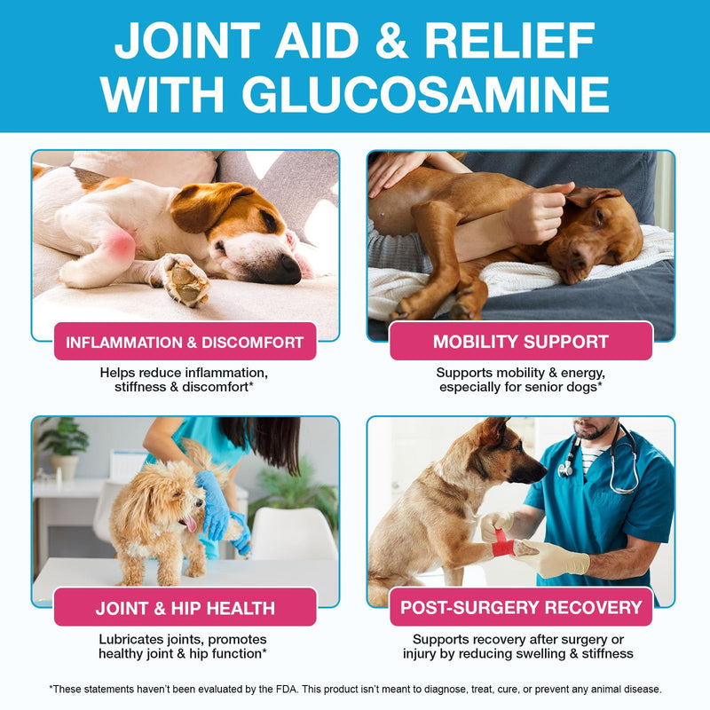 Glucosamine for Dogs, Liquid Hip and Joint Supplement for Dogs Pain Relief,Supports for Joint, Muscles, & Ligaments Health